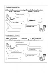 English Worksheet: Dialogue