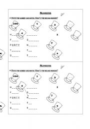 English worksheet: Numbers