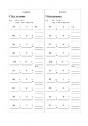 English worksheet: Numbers