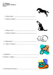 English Worksheet: What  is  ......  doing ?