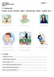 English Worksheet: The family - People 