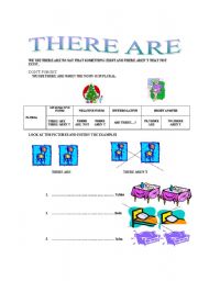 English worksheet: THERE ARE