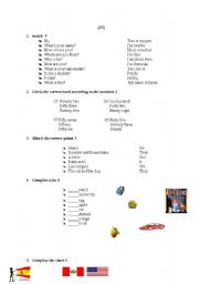 English worksheet: ENGLISH QUIZ