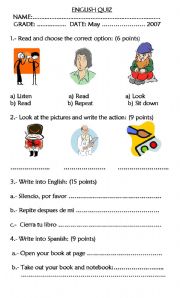 English Worksheet: quiz