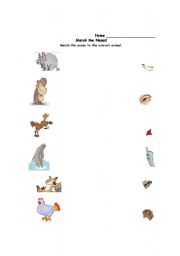 English Worksheet: Match Noses