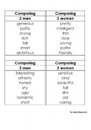 English worksheet: Comparing