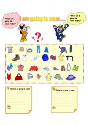 English Worksheet: What am I going to wear?