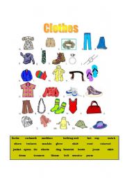 English Worksheet: clothes