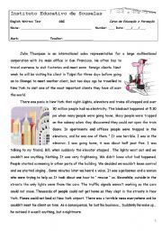 English Worksheet: The Blackout