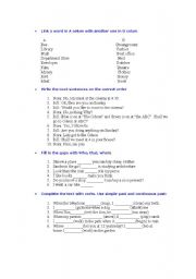 English worksheet: Very useful worksheet to practice 