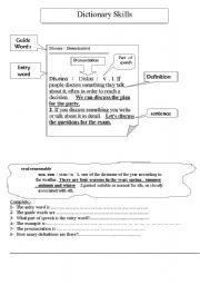 English Worksheet: Dictionary Skills