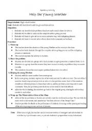 English Worksheet: Help the Young Werther~Advice Giving