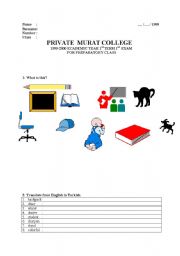 English worksheet: vocabulary