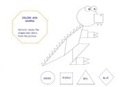 English Worksheet: Colors and Shapes
