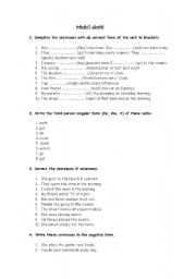 English Worksheet: Present simple