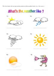 English Worksheet: weathers