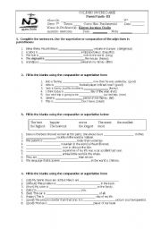 English Worksheet: comparative exercises