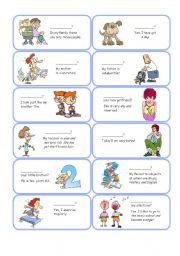 English Worksheet: Personal Information Cards - Set 1