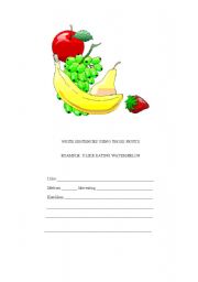 English Worksheet: fruits