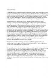 English Worksheet: Language
