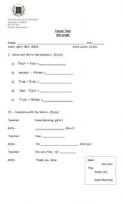 English Worksheet: english test