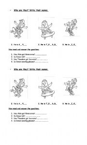 English Worksheet: alvin and the chipmunks worksheet