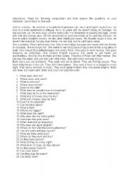 English Worksheet: Exercise