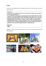 English Worksheet: Writing about Chinese Festivals