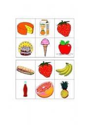 English worksheet: Food Bingo