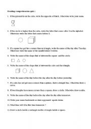 English worksheet: check your reading skills