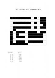 English worksheet: Crossword