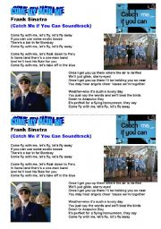 English Worksheet: Come Fly with Me (Catch me if you can, part 1)