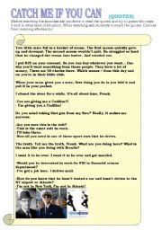 English Worksheet: Catch me if you can, part 2 (Quotes)