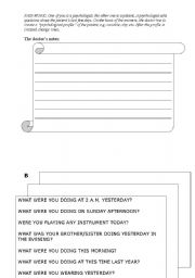 English worksheet: psychological profile / role-play