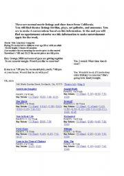 English worksheet: Movies