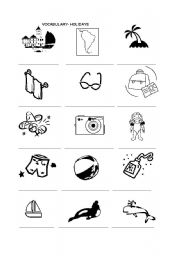 English worksheet: vocabulary holidays