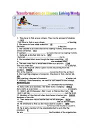 FCE Worksheet Part 4 Clauses and Linking Words