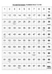 English Worksheet: Numbers from 1 to 100