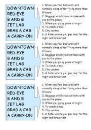 English Worksheet: Travelling Idioms