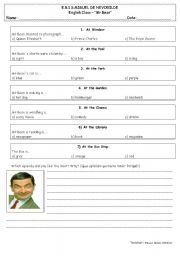 English worksheet: Mr Bean