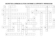 English Worksheet: Finance CROSSWORD