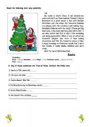English Worksheet: Santa Claus