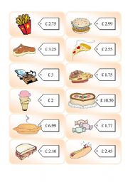 English Worksheet: Shopping Cards 7