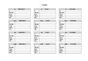 English Worksheet: Verbs 1 - Conjugations