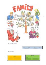 English Worksheet: Family