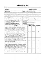 English worksheet: Have_Havent lesson plan