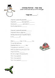 English Worksheet: Xmas Song - Jingle Bells Rock