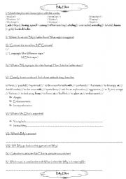 English Worksheet: Billy Elliot worksheet 2