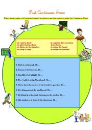 English Worksheet: PAST CONTINUOUS TENSE