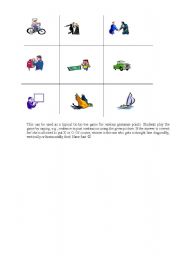 English worksheet: Tic-Tac -Toe for various purposes